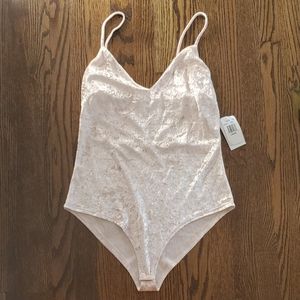 NWT Pink Velvet Bodysuit